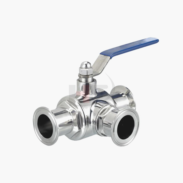 Clamped 3-Way Ball Valve